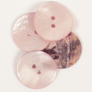Perlemorknapper, rund, lys rosa 20 mm (607)